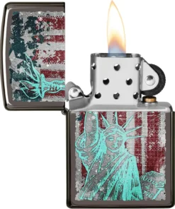 فندک زیپو بلک آیس طرح مجسمه آزادی Zippo 49663 Statue of Liberty Design 7 قیمت و خرید:فندک زیپو بلک آیس طرح مجسمه آزادی Zippo 49663 Statue of Liberty Design