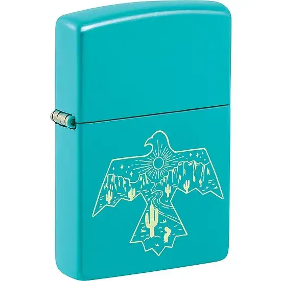 فندک زیپو فیروزهای مات طرح تاندربرد Zippo 48522 Thunderbird Design 1 قیمت و خرید:فندک زیپو فیروزهای مات طرح تاندربرد Zippo 48522 Thunderbird Design