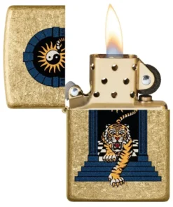 فندک زیپو تامبلد طرح ببر تتو Zippo 48613 Tiger Tattoo Design 8 قیمت و خرید:فندک زیپو برنج تامبلد طرح ببر تتو Zippo 48613Tiger Tattoo Design