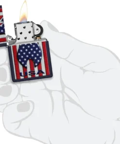 فندک زیپو سرمهای طرح پرچم آمریکا و شعله Zippo 48560 USA Flame Flag Design 5 قیمت و خرید:فندک زیپو سرمهای طرح پرچم آمریکا و شعله Zippo 48560 USA Flame Flag Design