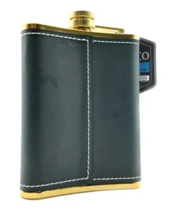 فلاسک جیبی طرح چرم ذغالی با نوشته طلایی ان بی کو مدل FLNB-1280 8 پشت بدنهی فلاسک جیبی طرح چرم ذغالی با نوشته طلایی ان بی کو