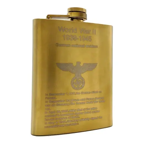 فلاسک جیبی طرح جنگ جهانی دوم ان بی کو مدل FLNB-1240 3 نمای روبهرو از فلاسک جیبی طرح جنگ جهانی دوم ان بی کو