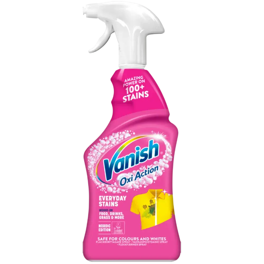 اسپری لکه بر ونیش اکسی اکشن مخصوص لکههای روزمره لباس رنگی و سفید ۷۵۰ میل (Vanish Oxi Action) 1 قیمت و خرید:اسپری لکه بر ونیش اکسی اکشن مخصوص لکههای روزمره لباس رنگی و سفید ۷۵۰ میل (Vanish Oxi Action)