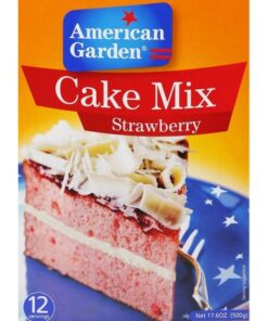 خرید  پودر کیک آماده امریکن گاردن توت فرنگی American Garden Cake Mix Strawberry