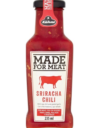 خرید سس چیلی تند مخصوص گوشت کوهنه 235 گرمی Kuhne Made for Meat Sriracha Hot Chili Sauce