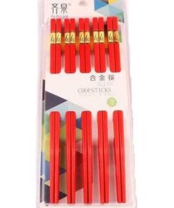 خرید چاپ استیک الیاژی قرمز طلایی کیکوآن Qiquan Alloy Chopsticks