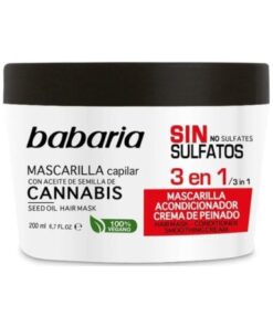 خرید ماسک مو سه کاره نرم کننده بدون سولفات کانابیس باباریا Babaria Cannabis Free Sulfate Softening 3 in 1 Hair Mask