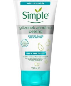 خرید لایه بردار پاک کننده منافذ سیمپل Simple Daily Skin Detox Yagli Ciltler Icin Gozenek Arindirici Peeling