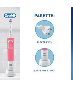 مسواک برقی ویتالیتی 100 تیری دی وایت صورتی اورال بی Oral B Vitality 100 3DWhite Pink Electric Rechargeable Toothbrush 3 مسواک برقی ویتالیتی 100 تیری دی وایت صورتی اورال بی Oral B Vitality 100 3DWhite Pink Electric Rechargeable Toothbrush