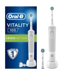 خرید مسواک برقی ویتالیتی 100 کراس اکشن سفید اورال بی Oral B Vitality 100 Cross Action White Electric Rechargeable Toothbrush