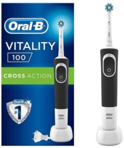 خرید مسواک برقی ویتالیتی 100 کراس اکشن مشکی اورال بی Oral B Vitality 100 Cross Action Black Electric Rechargeable Toothbrush