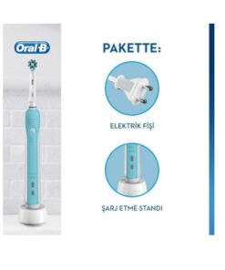 مسواک برقی ویتالیتی 100 کراس اکشن آبی اورال بی Oral B Vitality 100 Cross Action Blue Electric Rechargeable Toothbrush 3 مسواک برقی ویتالیتی 100 کراس اکشن آبی اورال بی Oral B Vitality 100 Cross Action Blue Electric Rechargeable Toothbrush