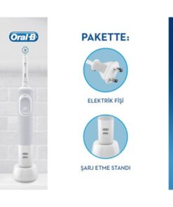 مسواک برقی ویتالیتی 100 سنسی اولترا تین سفید اورال بی Oral B Vitality 100 Sensi Ultra Thin Electric Rechargeable Toothbrush 3 مسواک برقی ویتالیتی 100 سنسی اولترا تین سفید اورال بی Oral B Vitality 100 Sensi Ultra Thin Electric Rechargeable Toothbrush