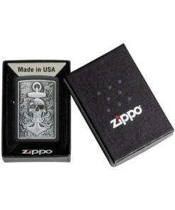 خرید فندک زیپو Zippo 48122 (SKULL ANCHOR EMBLEM)