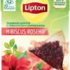 خرید چای سیاه کیسه ای با طعم هیبیسکوس و گل رز لیپتون Lipton Hibiscus Rosehip Black Tea