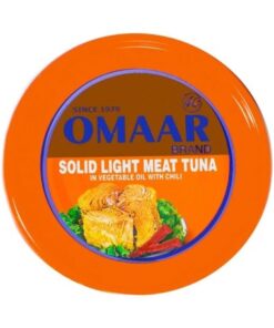 کنسرو ماهی تن تند و فلفلی عمر 95 گرمی Omaar Solid Light Meat Tuna