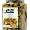 زیتون سبز کبابی لوراس ترکیه ای در روغن زیتون پرورده 1.5 کیلویی Loras Grilled Olives