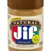 کره بادام زمینی جیف نچرال کم سدیم Jif Natural Low Sodium Crunchy Peanut Butter