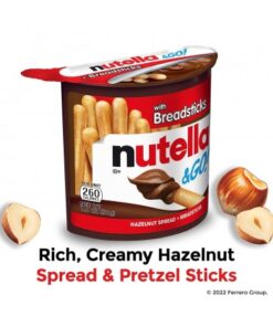 شکلات بیسکویتی نوتلا گو آلمانی 52 گرمی Nutella &Go Hazelnut and Cocoa Spread with Breadsticks
