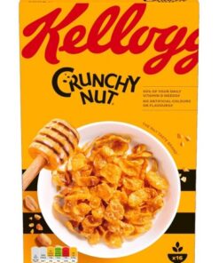 کورن فلکس -غلات صبحانه کرانچی نات با طعم آجیل و عسل کلاگز انگلیسی 500 گرمی Kellogg's Crunchy Nut Cereal