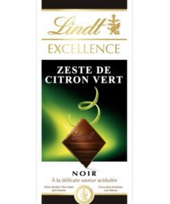 قیمت خرید شکلات تلخ اکسلنس با طعم لیمو شیرین لینت 100 گرمی lindt excellence Zeste de Citron Vert noir