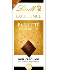 قیمت خرید شکلات تلخ اکسلنس ویفری دنت 100 گرمی Lindt Excellence paillete Gaufrette  Noir Croustillant