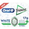 خرید آدامس بدون قند 10 عددی  تریدنت اورال بی با طعم نعناع سفید  Trident Oral B White Spearmint Flavor Chewing Gum