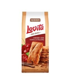 کیک کوکی لاویتا روشن با طعم گیلاس و وانیل 168 گرمی Roshen Lovita Cake cookies Cherry And Vanilla Flavour