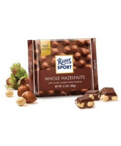 شکلات شیری ریتر اسپرت با مغز فندق 100 گرمی Ritter Sport Milk Chocolate With Whole Hazelnuts