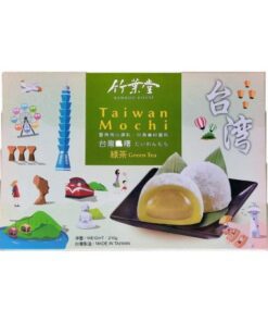 خرید شیرینی موچی تایوانی با طعم چای سبز 210 گرمی Taiwan Mochi Green Tea Flavor