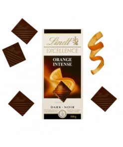 شکلات تلخ تخته ای لینت با طعم پرتقال- 100 گرمی Lindt Excellence Orange Intense Dark Chocolate