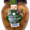 زیتون سبز یونانی پر شده با مغز بادام گریک الیو 1000 گرمی Greek Olive Almond Stuffed Green Olives