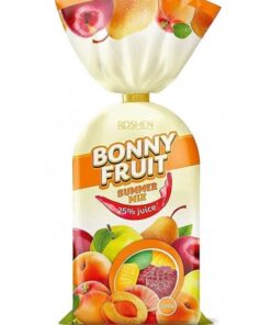 خرید آبنبات ژله ای روشن بونی فروت با طعم میکس انواع میوه  Roshen Bonny Fruit Summer Mix Gummy Candy
