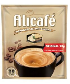 خرید قهوه فوری علی کافه با جنسینگ و تونکات علی 20 عددی- 400 گرمی Alicafe Tongkat Ali and Ginseng Premix Coffee