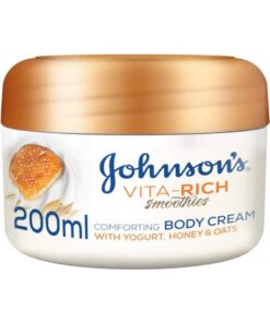 کرم مرطوب کننده بدن جانسون ویتاریچ عسل،غلات و ماست 200 میل Johnson's Vita-Rich Body Cream with Yogurt, Honey & Oats