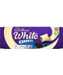 خرید شکلات تخته ای سفید کادبری اورئو 120 گرمی Oreo Cadbeury White Chocolate Bar