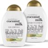 خرید شامپو تقویتی و نرم کننده او جی ایکس حاوی شیر نارگیل (کوکونات میلک) 385 میلی OGX Nourishing Coconut Milk Shampoo