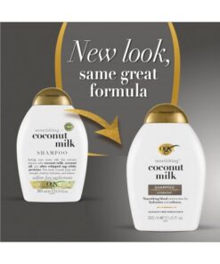 شامپو تقویتی و نرم کننده او جی ایکس حاوی شیر نارگیل (کوکونات میلک) 385 میل OGX Nourishing Coconut Milk Shampoo