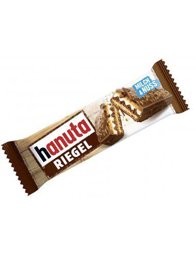 خرید ویفر با مغز کرم فندقی و شیری و با روکش شکلاتی هانوتا 34.5 گرمی ...