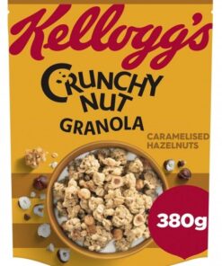 خرید غلات صبحانه (کورن فلکس) کلاگزبا طعم آجیل کاراملی 380 گرمی Kellogg's Crunchy Nut Granola