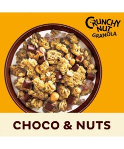 غلات صبحانه (کورن فلکس) کلاگزبا طعم آجیل و شکلات 380 گرمی Kellogg's Crunchy Nut Granola Choco & Nuts